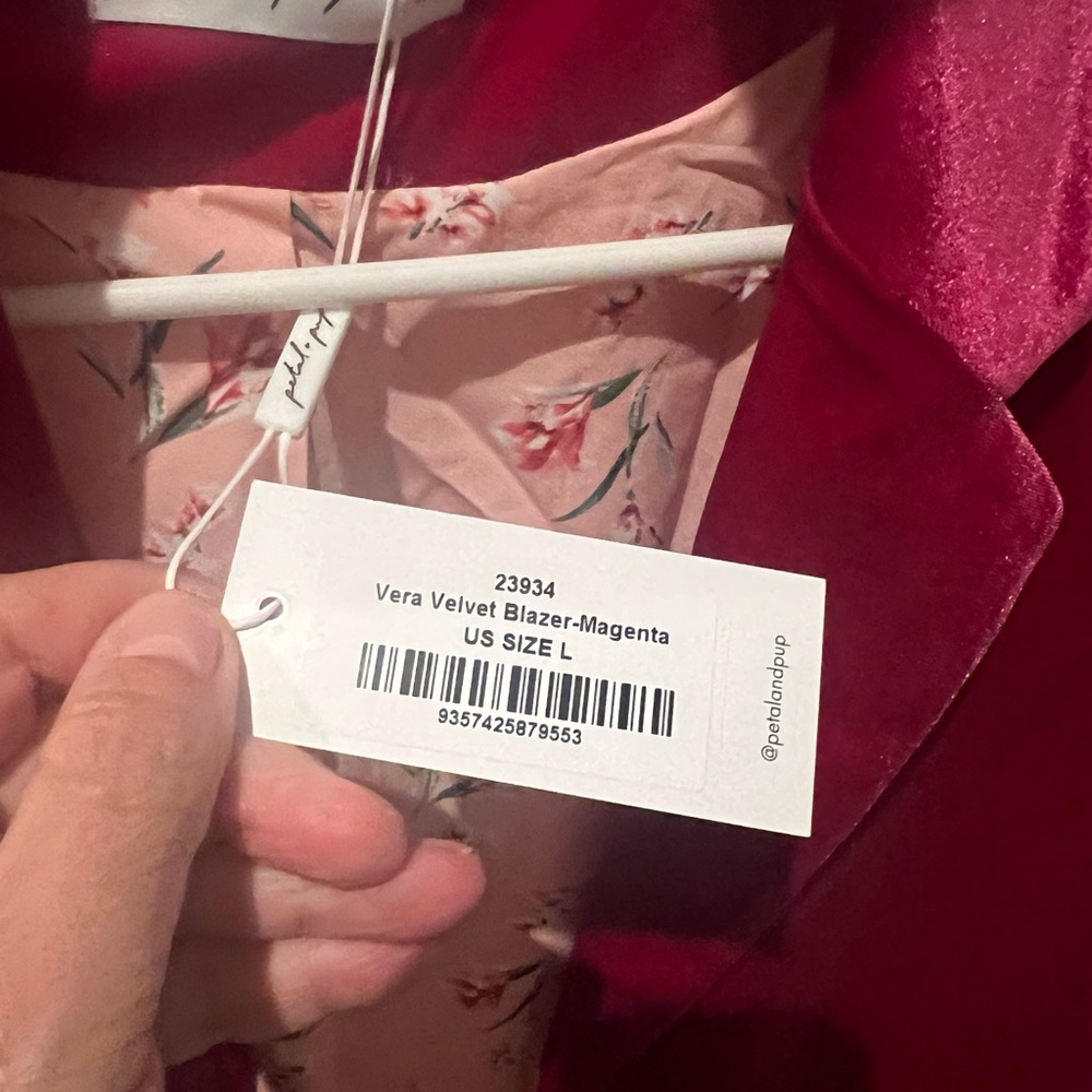 Petal & Pup Magenta Velvet  Lone Blazer BNWT!!!! - Picture 4 of 7